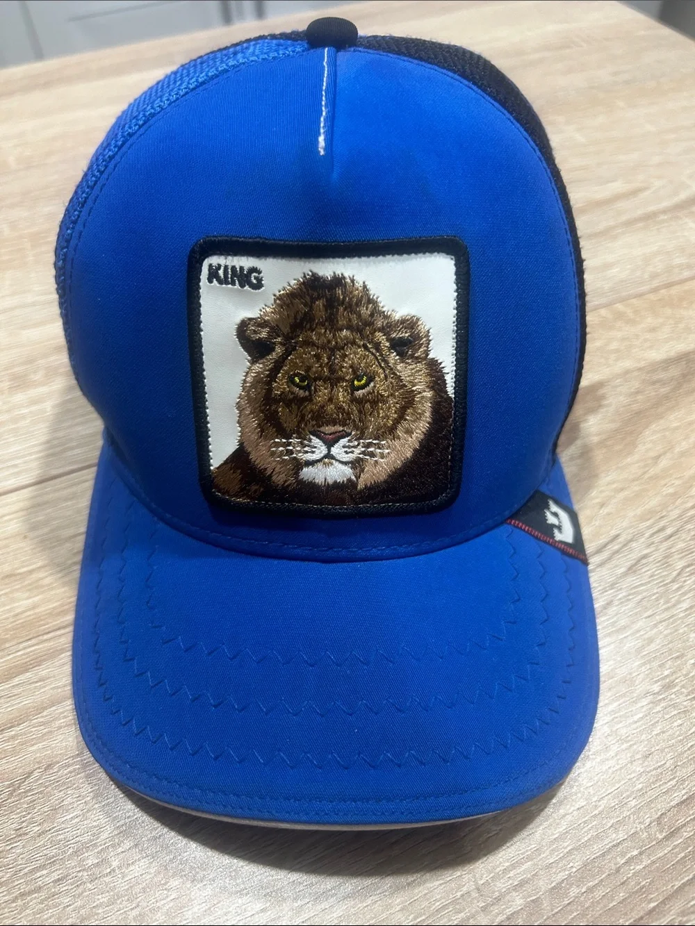 Goorin Bros Blue Lion Patch Trucker Hat